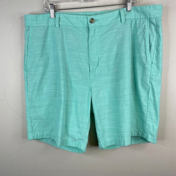 Vineyard Vines Mens Beachy Golf Breaker Shorts Size 40 Green Linen Like Vacation - Picture 1 of 14